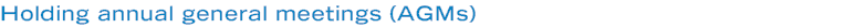 Holding annual general meetings (AGMs)