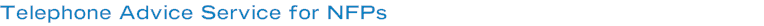 Telephone Advice Service for NFPs