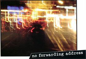 No Forwarding Address postcard