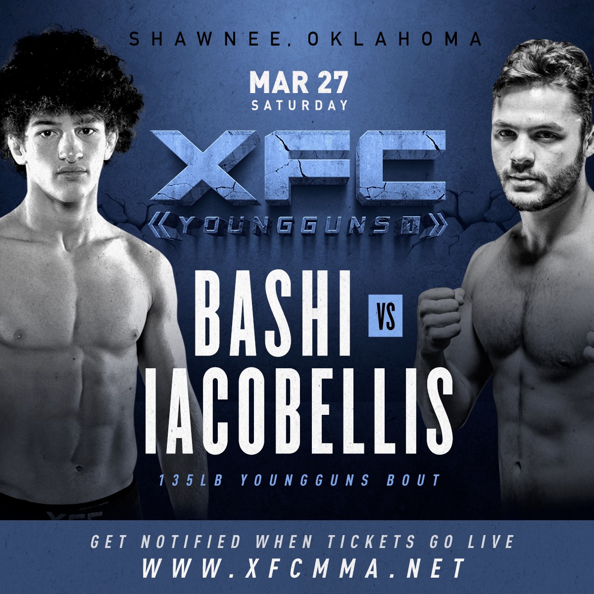 CO-MAIN EVENT Fast-rising Michigan fighter Austin Bashi (1-0) returns to the XFC Hexagon vs. California's Mason Iacobellis (1-0) in our professional bantamweight division at YoungGuns 1 on March 27 in Shawnee, OK! Bashi welcomes Iacobellis to the Hexagon after his dominant XFC debut at XFC 43 on NBC Sports Network. #youngguns1 #okc . .... . #ama #mma #martialarts #dkmr #muaythai #grappling #motivation #judo #workout #crossfit #love #fight #boxing #knockout #jiujitsu #fit #mixedmartialarts #brazilianjiujitsu #sport #wrestling #mmafighter #karate #kickboxing #champion #bjj #gym See more
